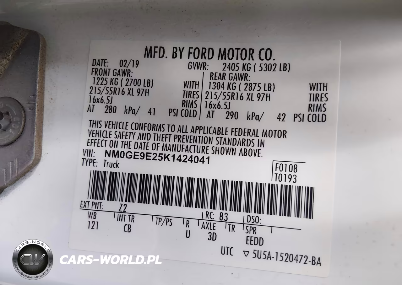 2019 Ford Transit Connect Xl VIN:NM0GE9E25K1424041 - 9