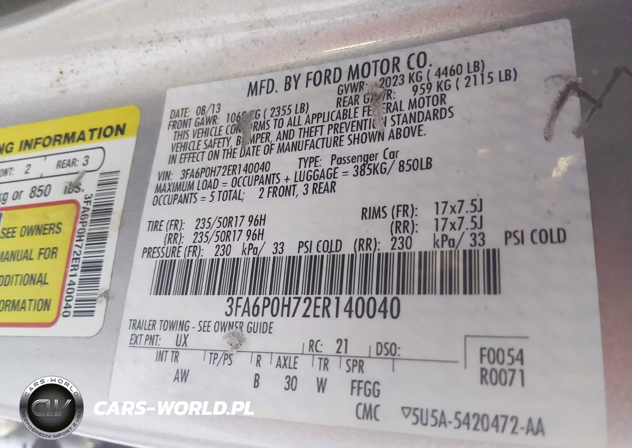 2014 Ford Fusion Se VIN:3FA6P0H72ER140040 - 9