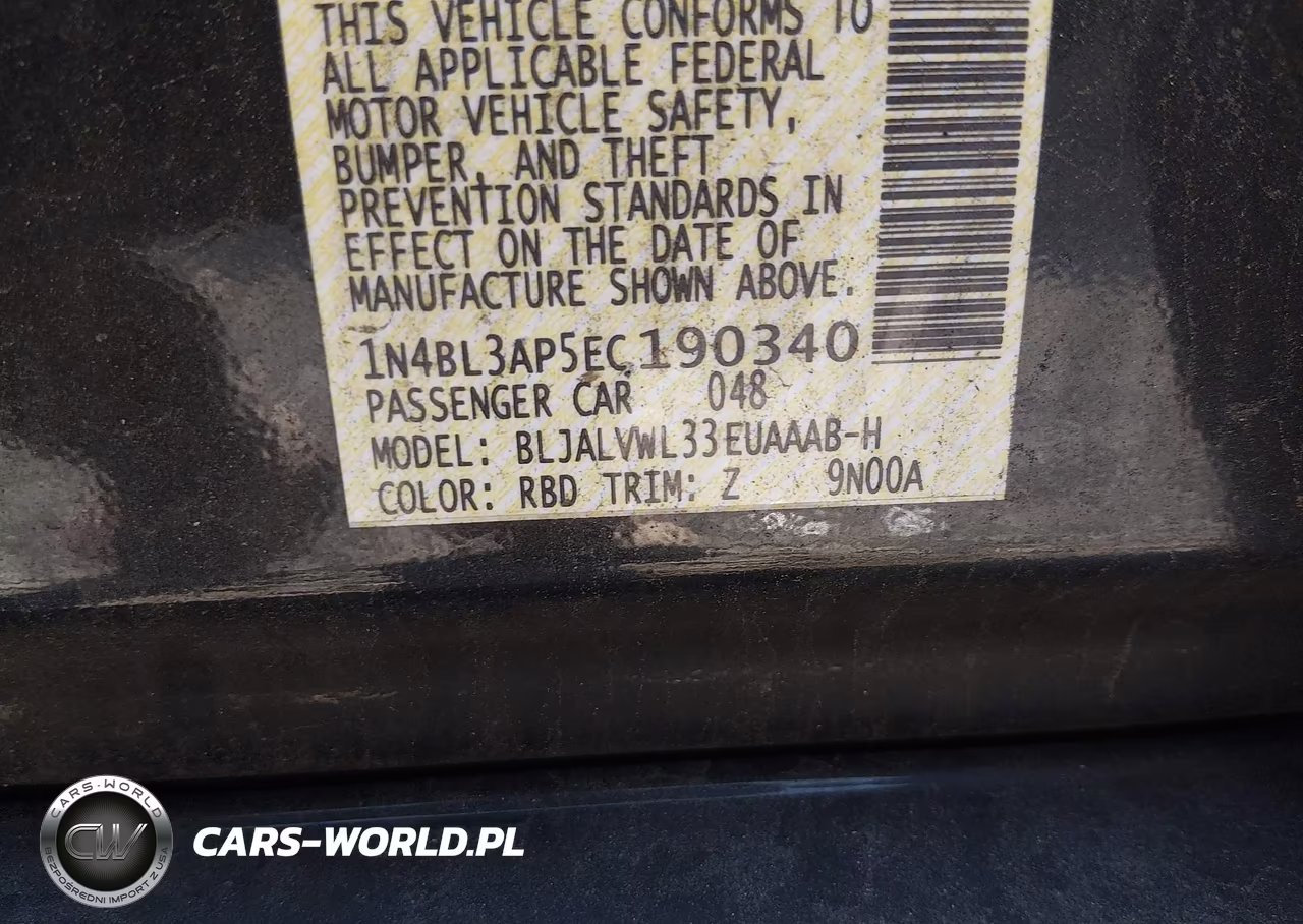 2014 Nissan Altima 3.5 Sl VIN:1N4BL3AP5EC190340 - 9