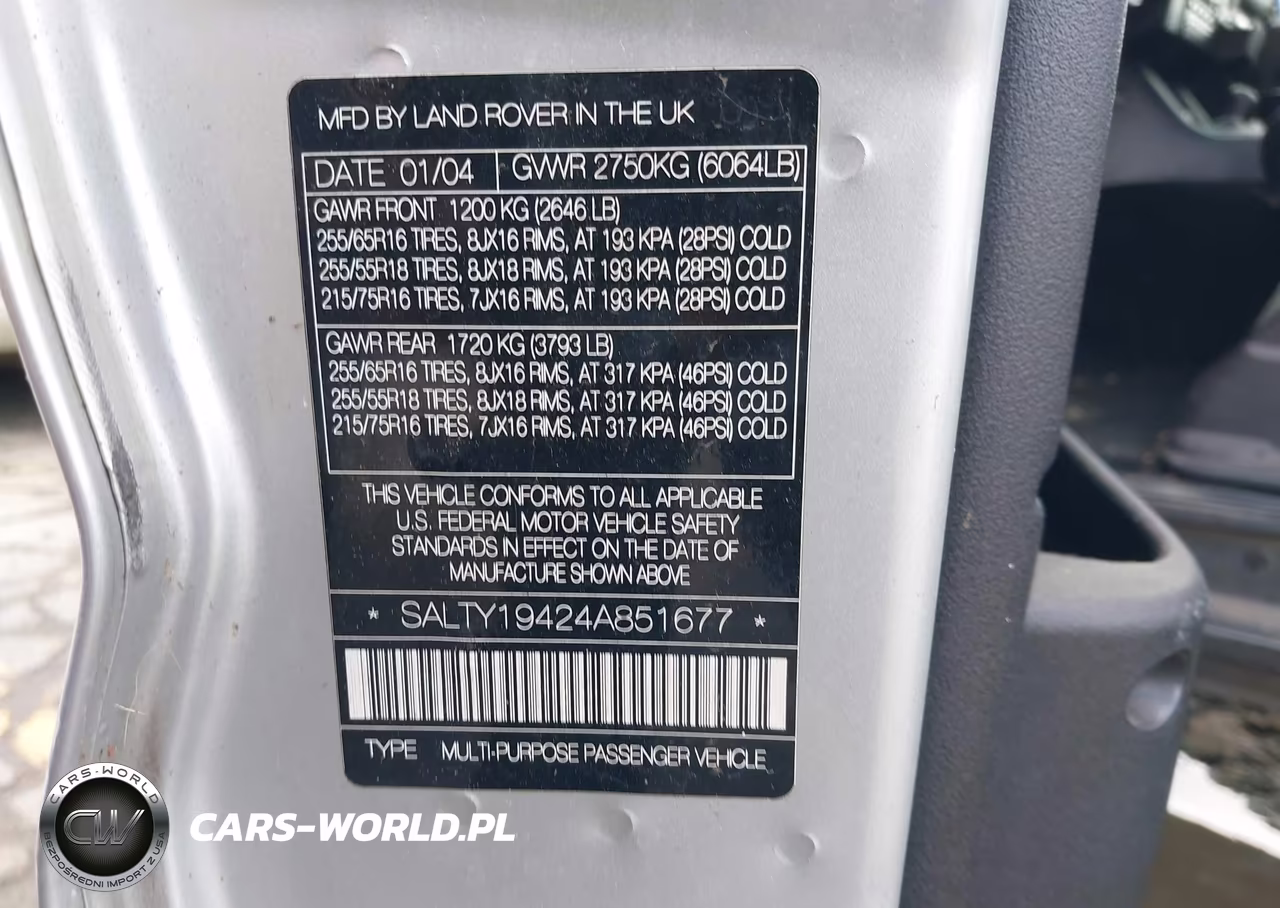 2004 Land Rover Discovery Se VIN:SALTY19424A851677 - 9