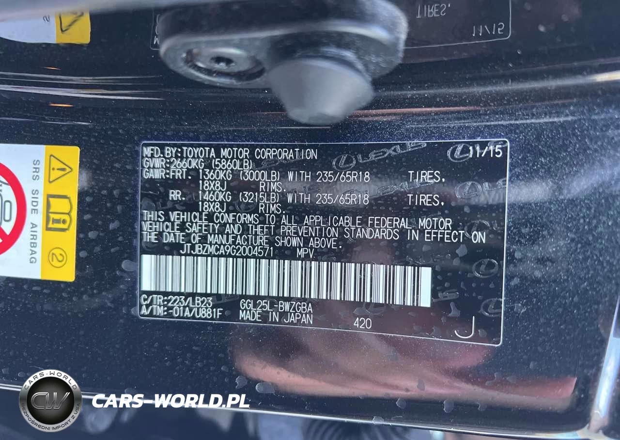 2016 Lexus Rx 350 VIN:JTJBZMCA9G2004571 - 9