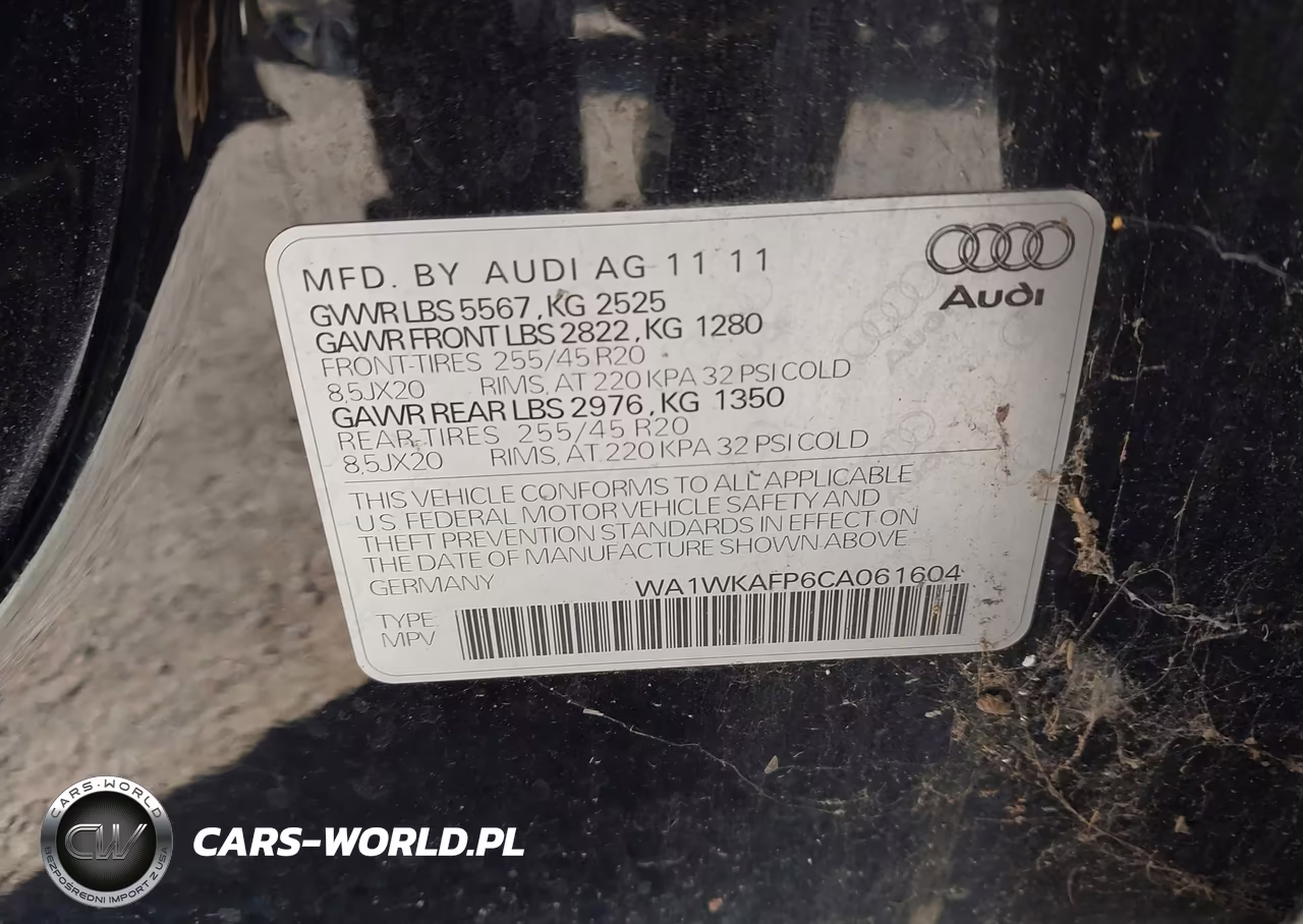 2012 Audi Q5 3.2 Premium VIN:WA1WKAFP6CA061604 - 9