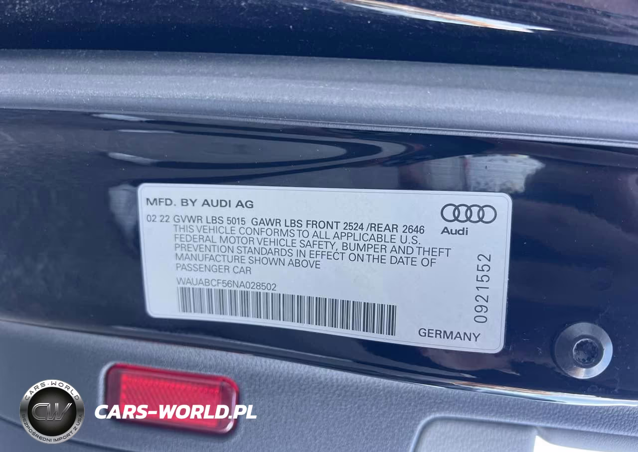 2022 Audi A5 Sportback Premium 40 Tfsi Quattro S Tronic VIN:WAUABCF56NA028502 - 9