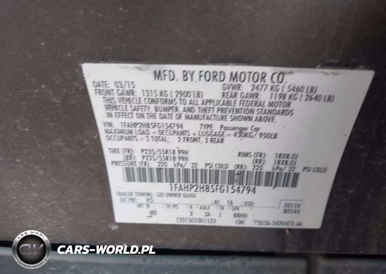 2015 Ford Taurus Sel VIN:1FAHP2H85FG154794 - 9