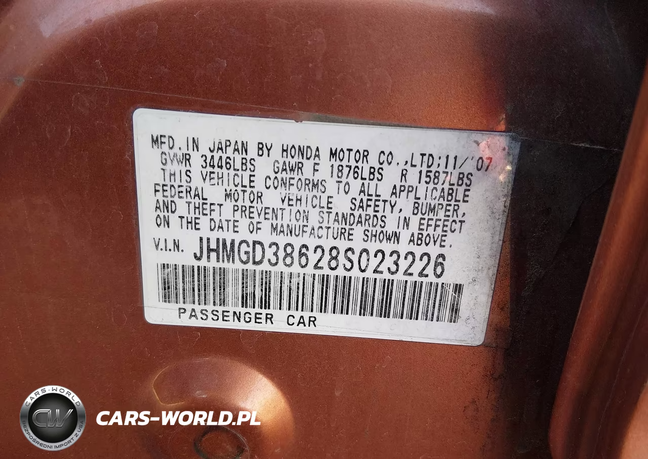 2008 Honda Fit Sport VIN:JHMGD38628S023226 - 9