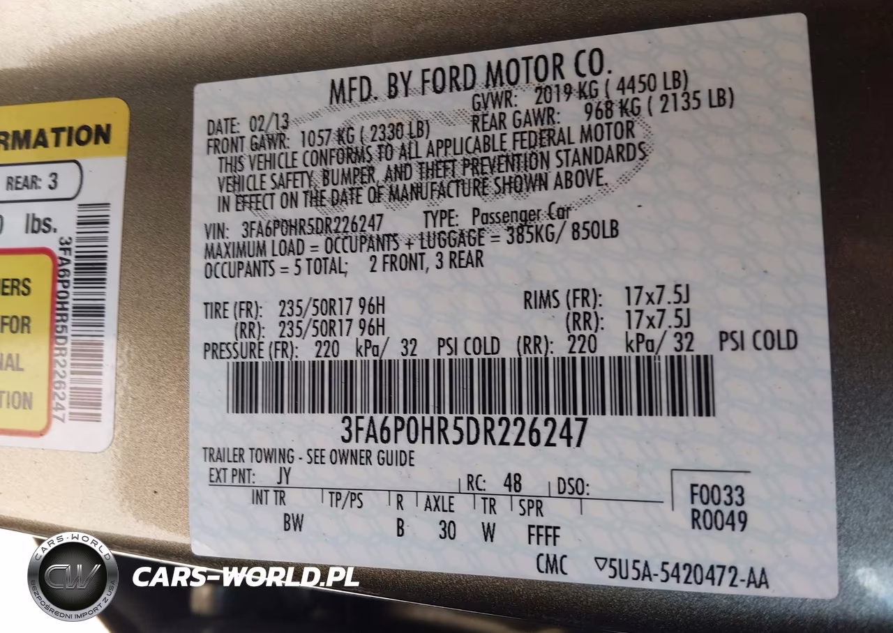 2013 Ford Fusion Se VIN:3FA6P0HR5DR226247 - 9