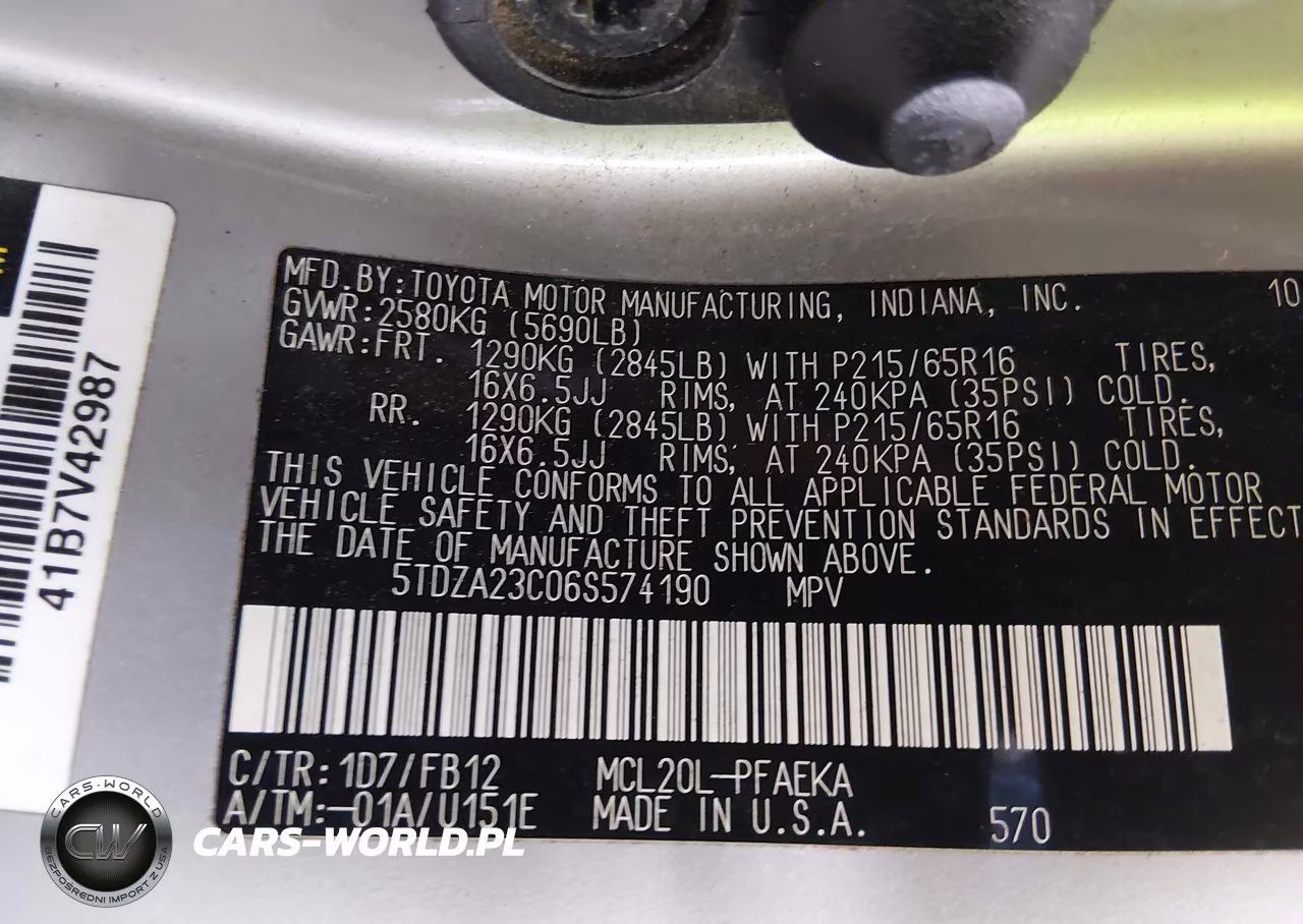 2006 Toyota Sienna Ce VIN:5TDZA23C06S574190 - 9