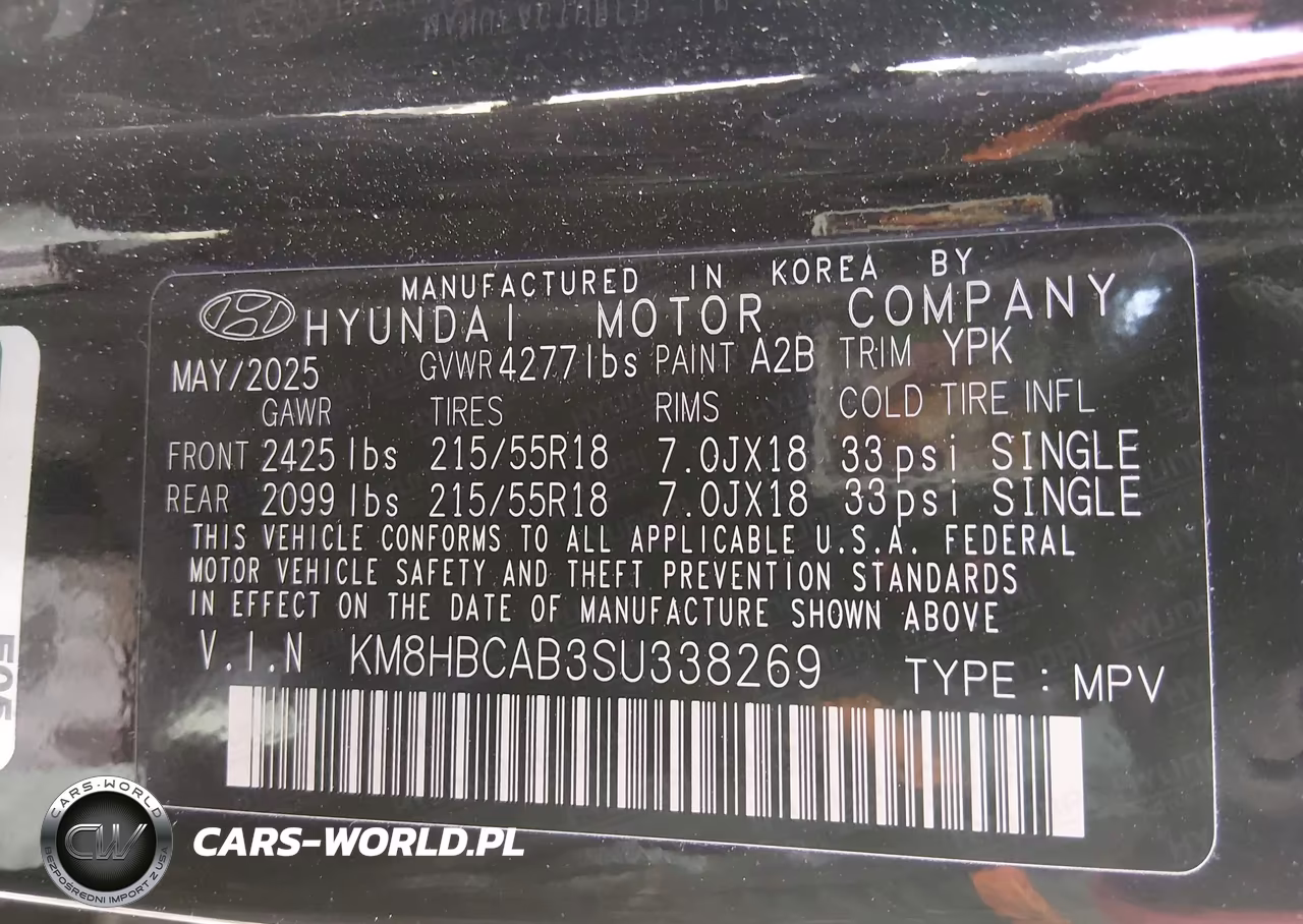 2025 Hyundai Kona Sel VIN:KM8HBCAB3SU338269 - 9