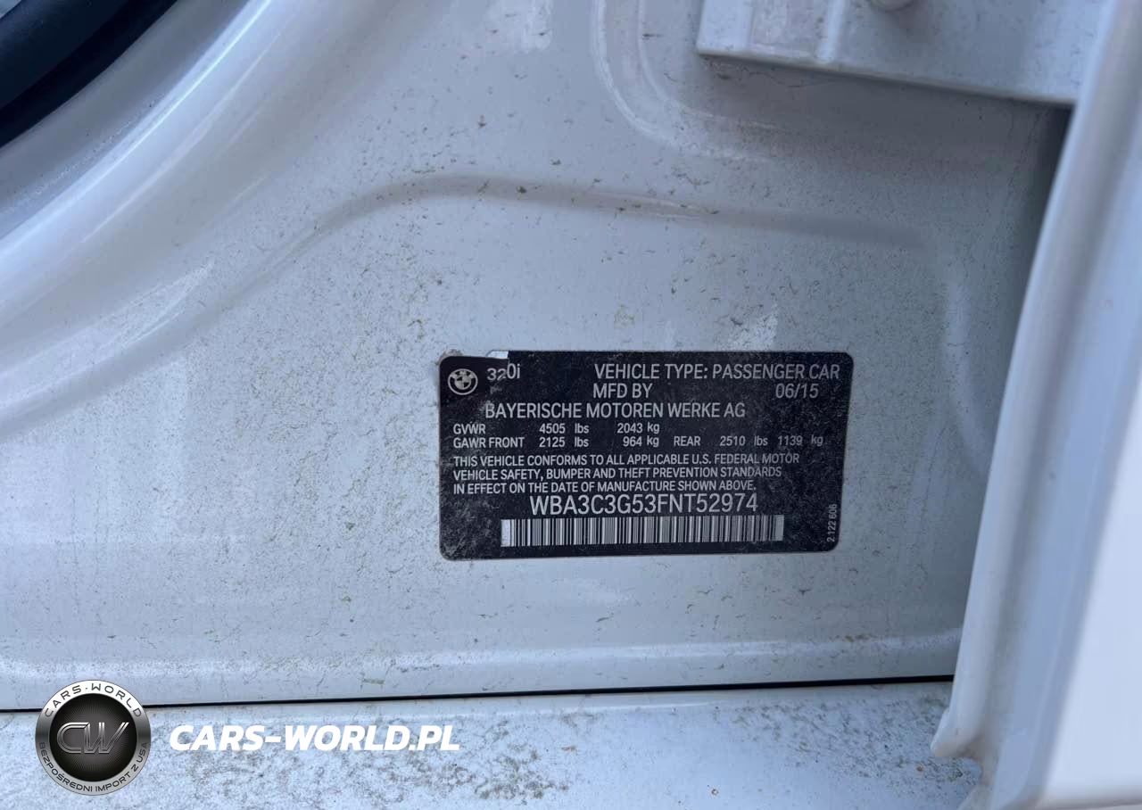 2015 BMW 320I xDrive VIN:WBA3C3G53FNT52974 - 9