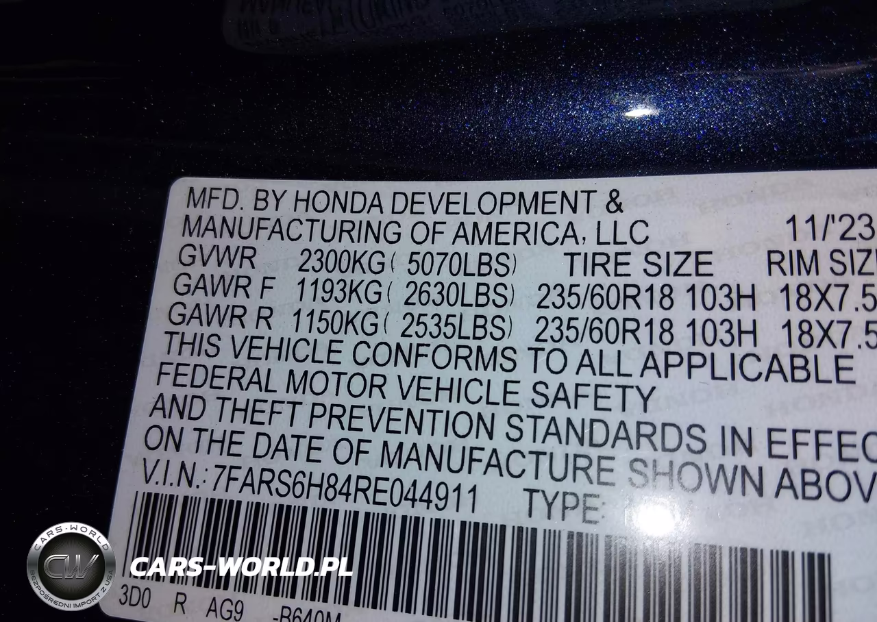 2024 Honda Cr-V Hybrid Sport-L VIN:7FARS6H84RE044911 - 9