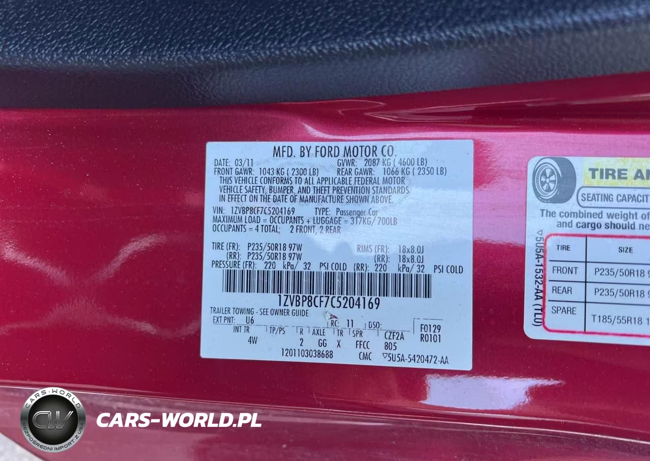 2012 Ford Mustang Gt Premium VIN:1ZVBP8CF7C5204169 - 9