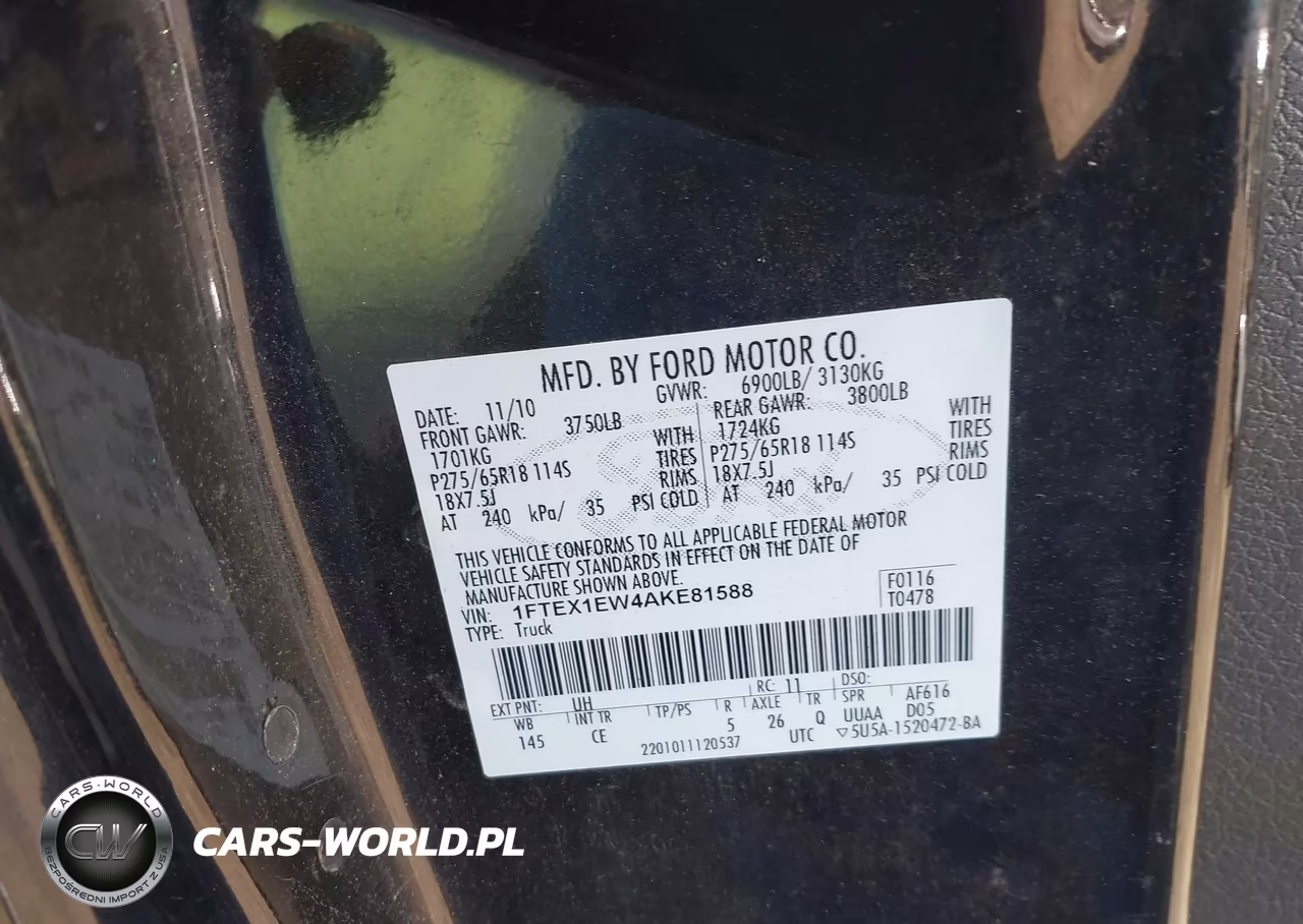 2010 Ford F-150 Stx-Xl VIN:1FTEX1EW4AKE81588 - 9