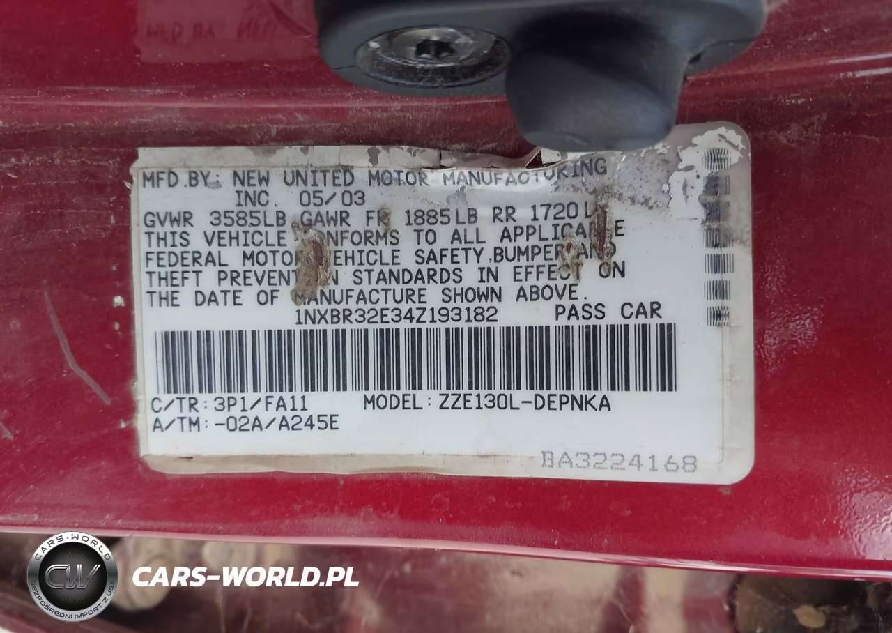 2004 Toyota Corolla Le VIN:1NXBR32E34Z193182 - 9