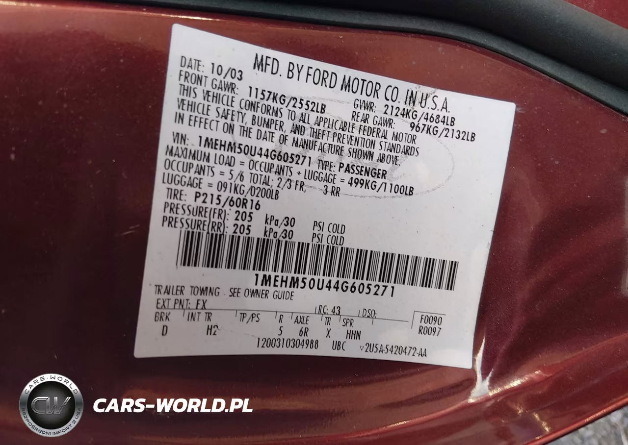 2004 Mercury Sable Gs VIN:1MEHM50U44G605271 - 9