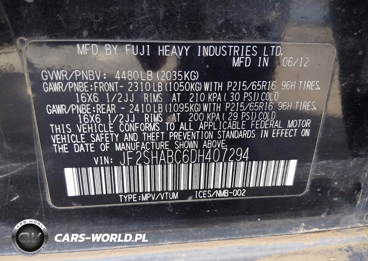 2013 Subaru Forester 2.5X VIN:JF2SHABC6DH407294 - 9