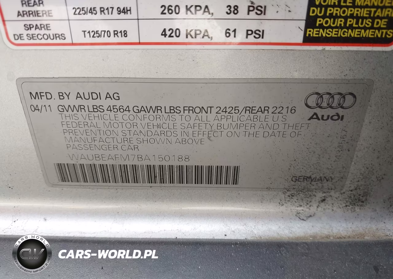 2011 Audi A3 2.0T Premium VIN:WAUBEAFM7BA150188 - 9