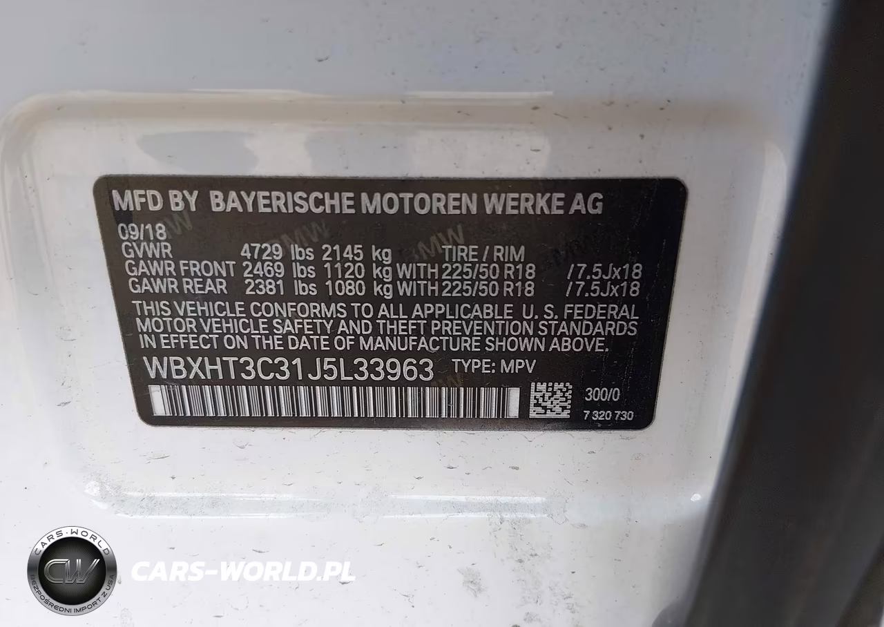 2018 BMW X1 xDrive28I VIN:WBXHT3C31J5L33963 - 9