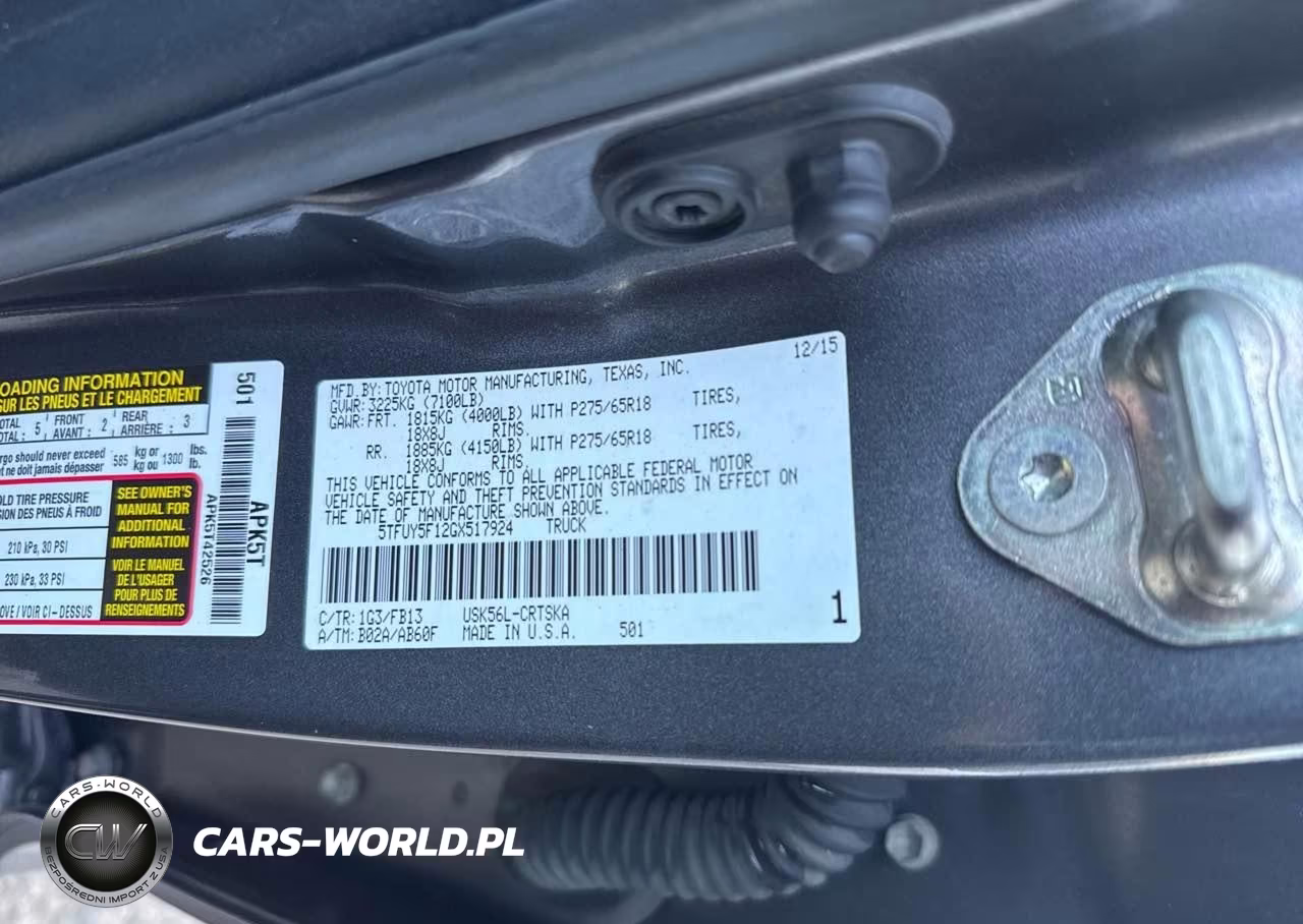 2016 Toyota Tundra Sr5 5.7L V8 VIN:5TFUY5F12GX517924 - 9