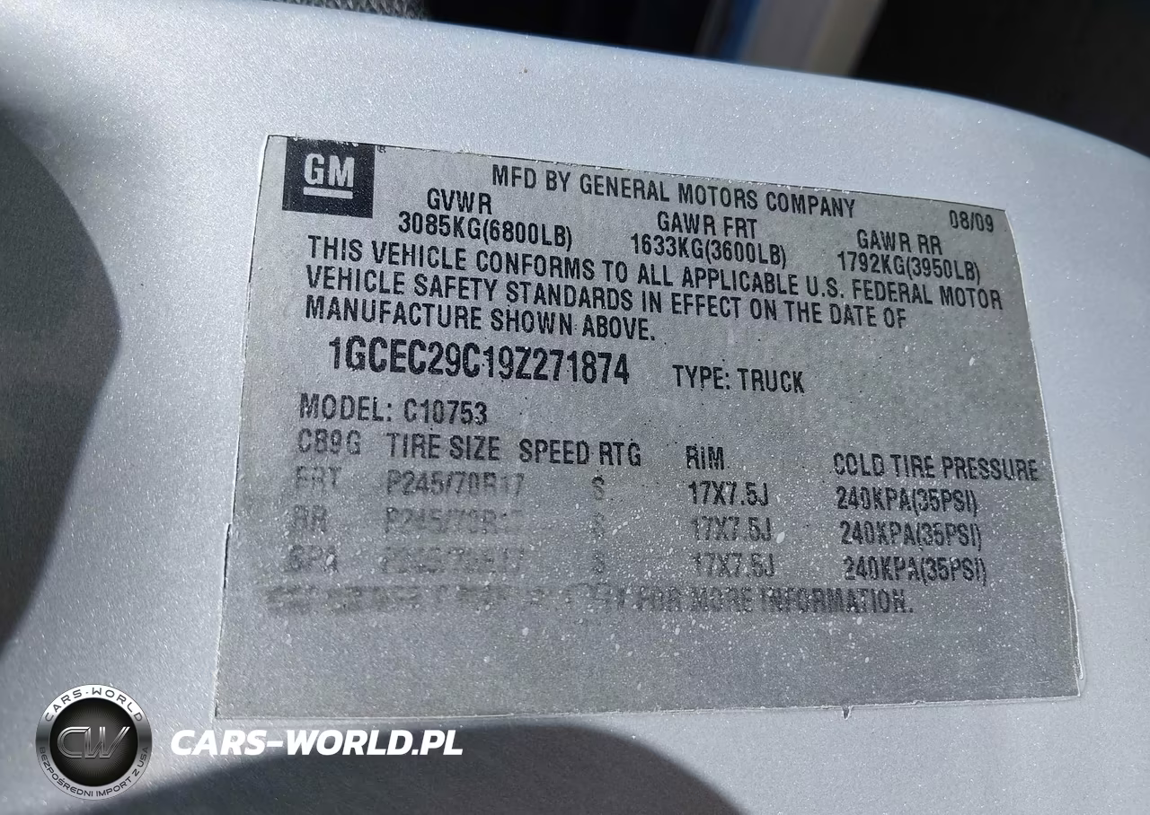 2009 Chevrolet Silverado 1500 Lt VIN:1GCEC29C19Z271874 - 9