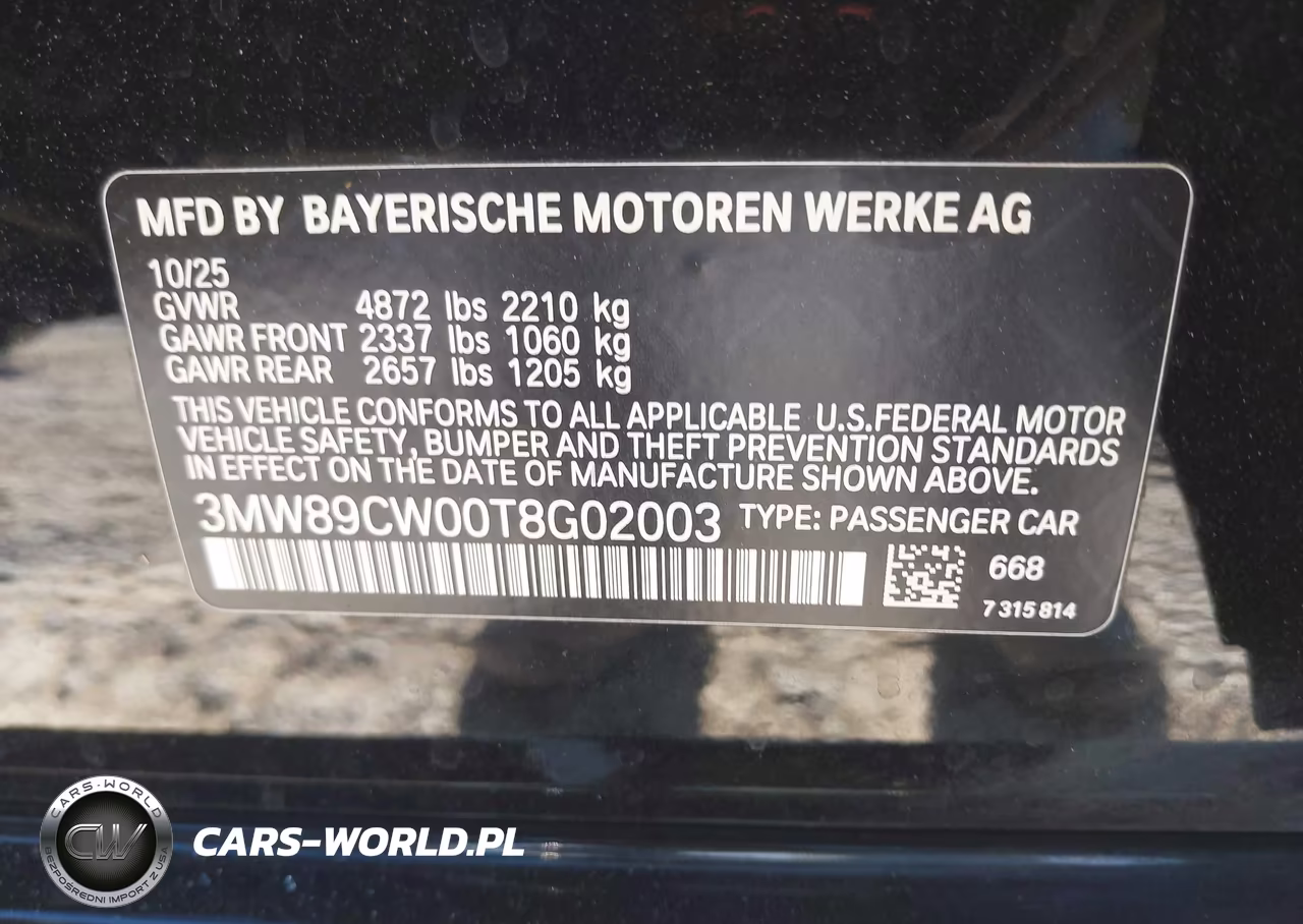 2026 BMW 330I xDrive Na VIN:3MW89CW00T8G02003 - 9