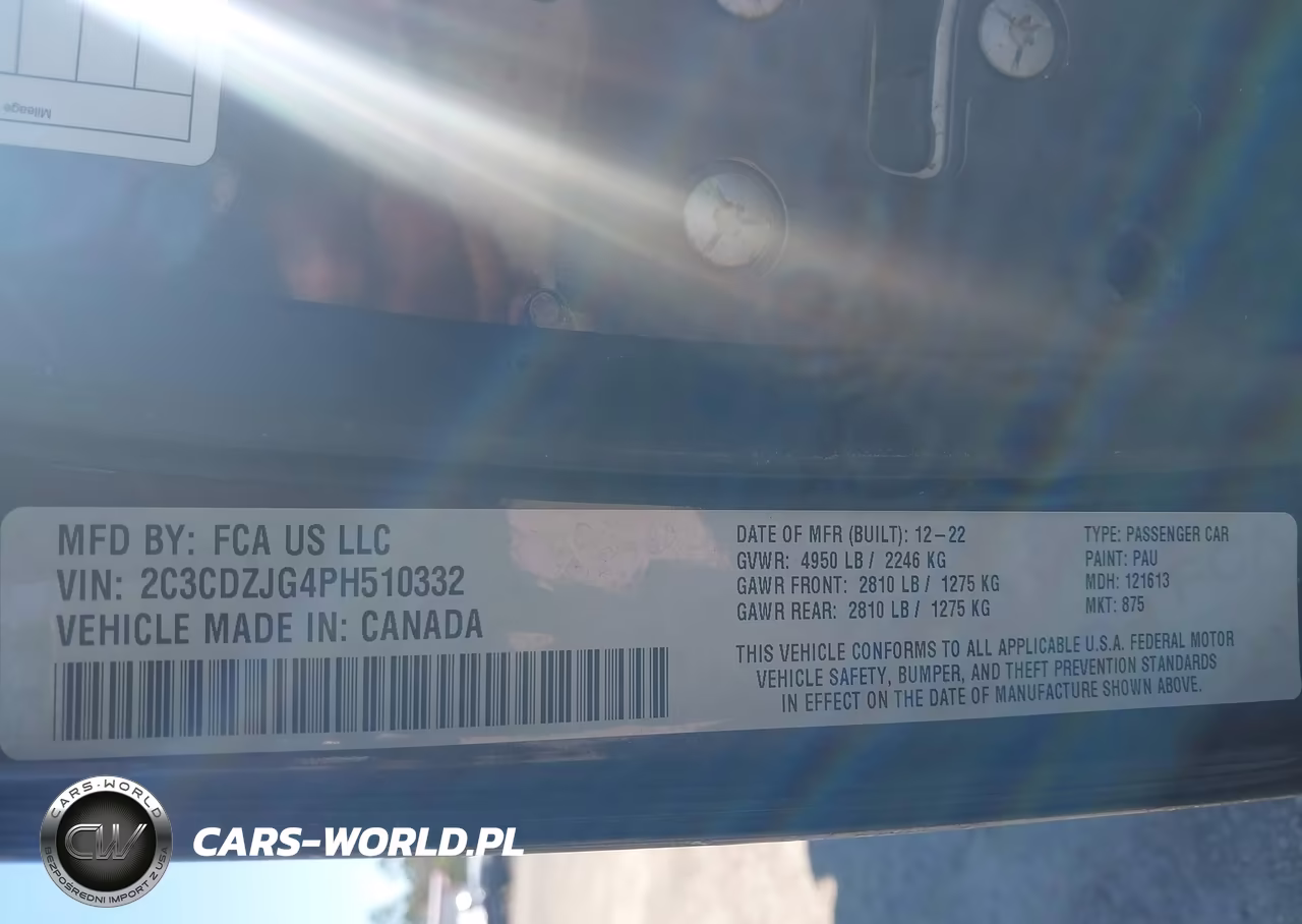 2023 Dodge Challenger Gt VIN:2C3CDZJG4PH510332 - 9