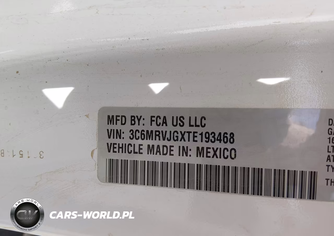 2026 Ram Promaster 3500 Cargo Van Tradesman High Roof 159 Wb Ext W-Pass Seat VIN:3C6MRVJGXTE193468 - 9