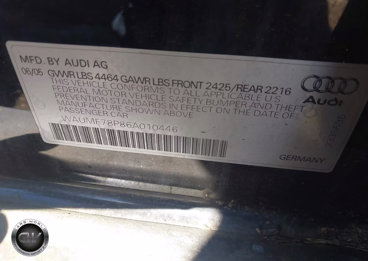 2006 Audi A3 2.0T VIN:WAUMF78P86A010446 - 9