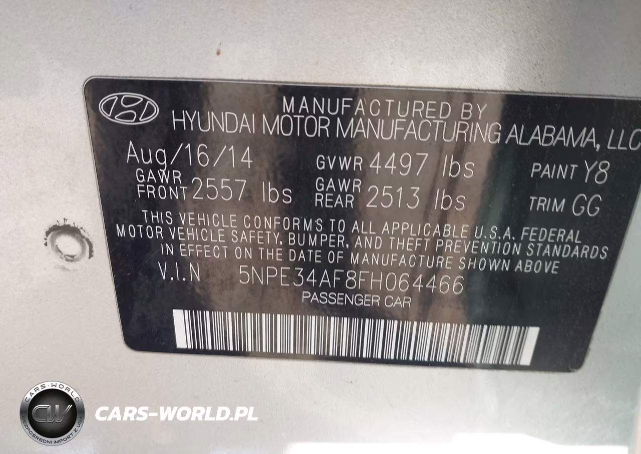 2015 Hyundai Sonata Sport VIN:5NPE34AF8FH064466 - 9