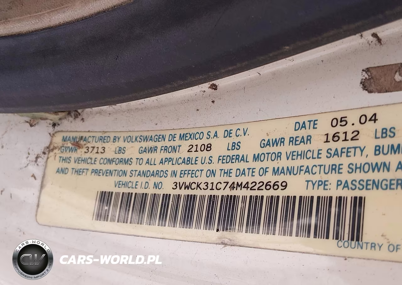 2004 Volkswagen New Beetle Gls 2.0L VIN:3VWCK31C74M422669 - 9