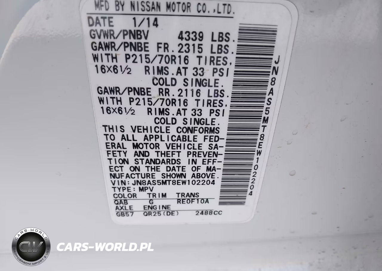 2014 Nissan Rogue Select S VIN:JN8AS5MT8EW102204 - 9