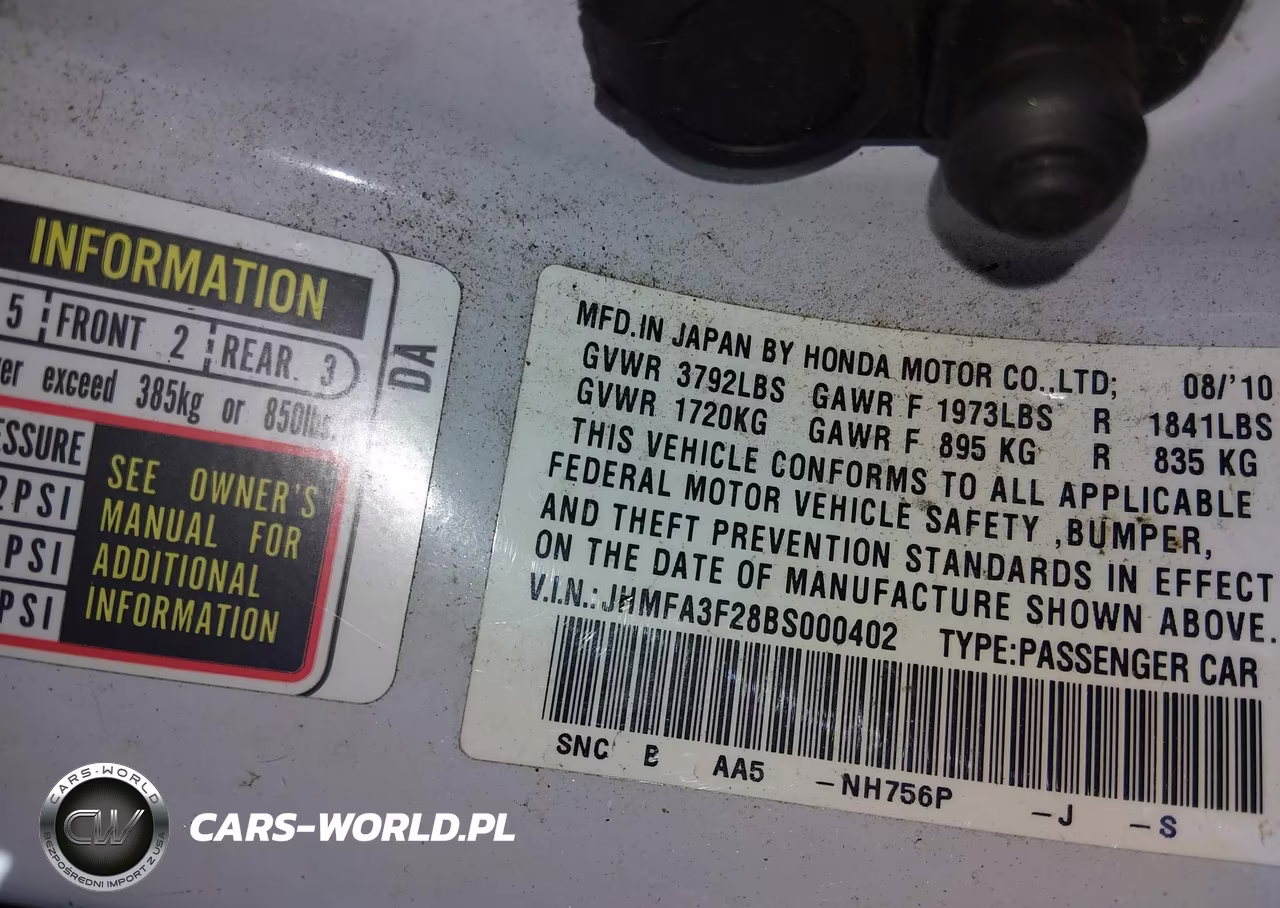 2011 Honda Civic Hybrid VIN:JHMFA3F28BS000402 - 9