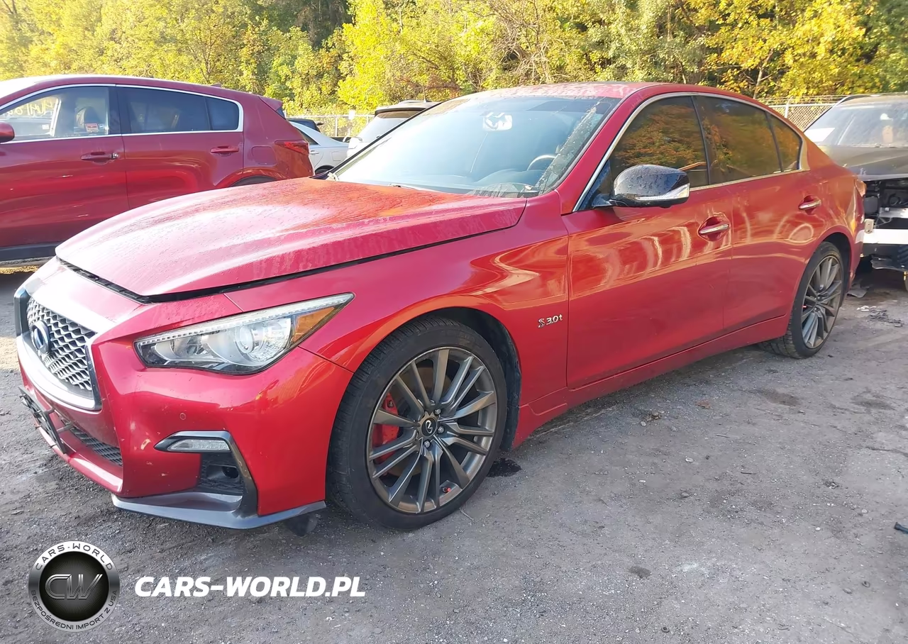 2018 Infiniti Q50 3.0T Red Sport 400 VIN:JN1FV7ARXJM481891 - 2