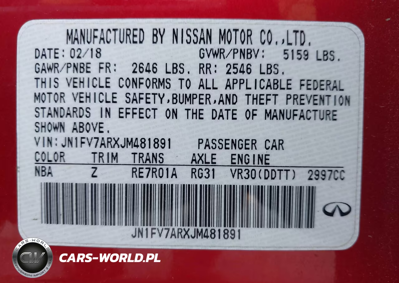 2018 Infiniti Q50 3.0T Red Sport 400 VIN:JN1FV7ARXJM481891 - 9