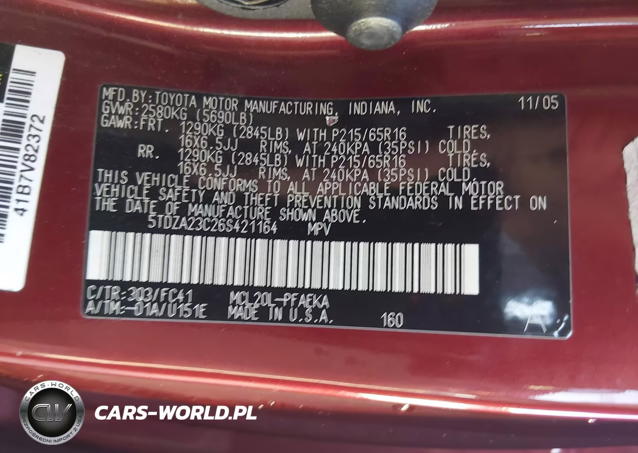 2006 Toyota Sienna Le VIN:5TDZA23C26S421164 - 9