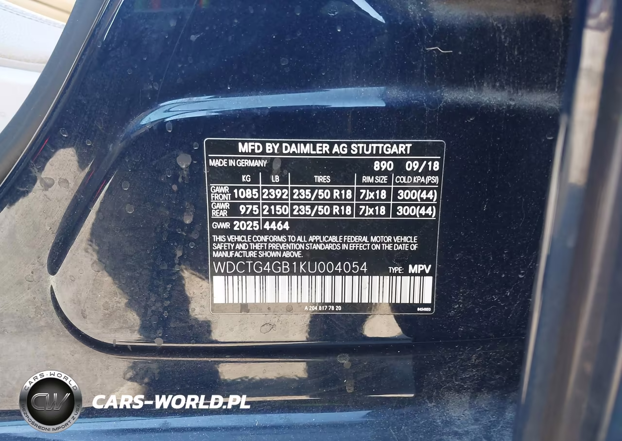 2019 Mercedes-Benz Gla 250 4Matic VIN:WDCTG4GB1KU004054 - 9