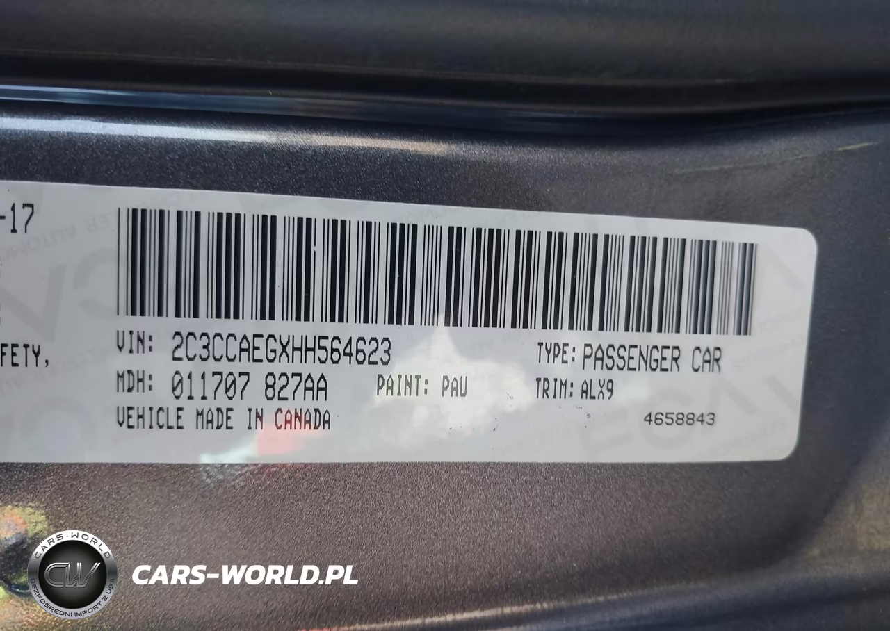 2017 Chrysler 300C VIN:2C3CCAEGXHH564623 - 9