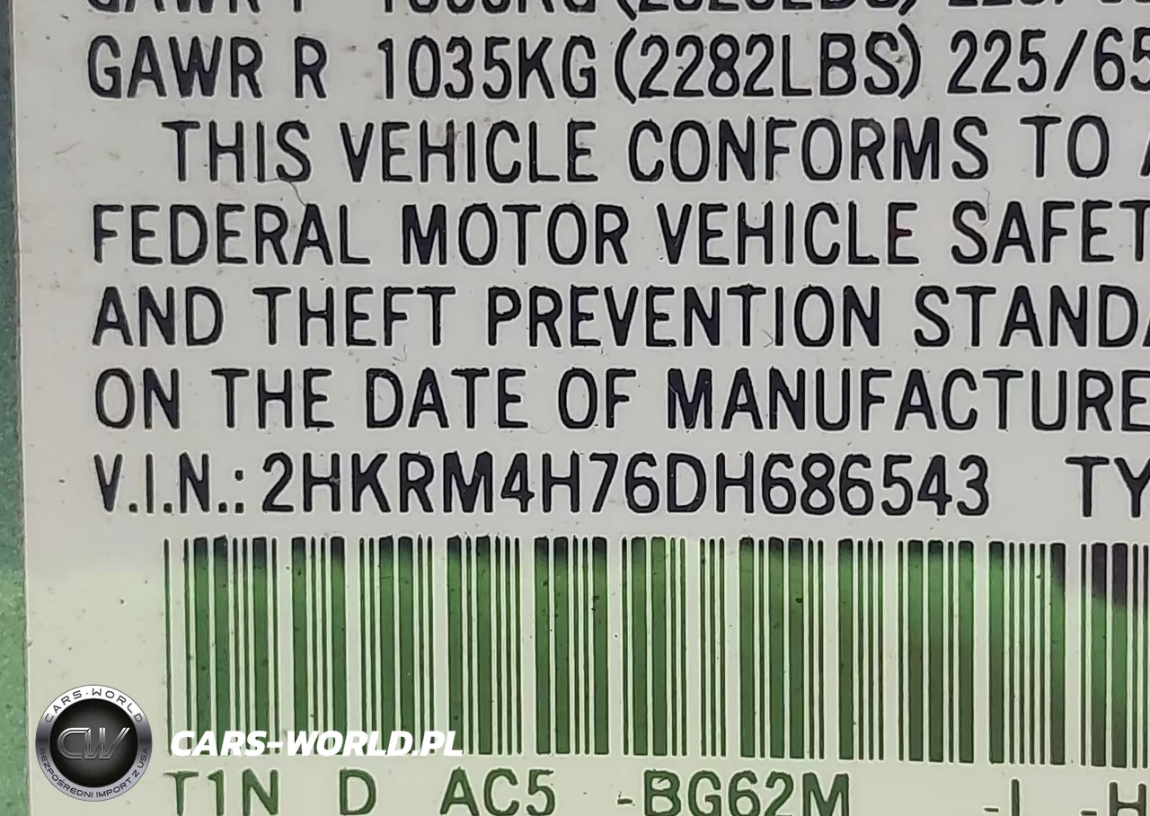2013 Honda Cr-V Ex-L VIN:2HKRM4H76DH686543 - 9