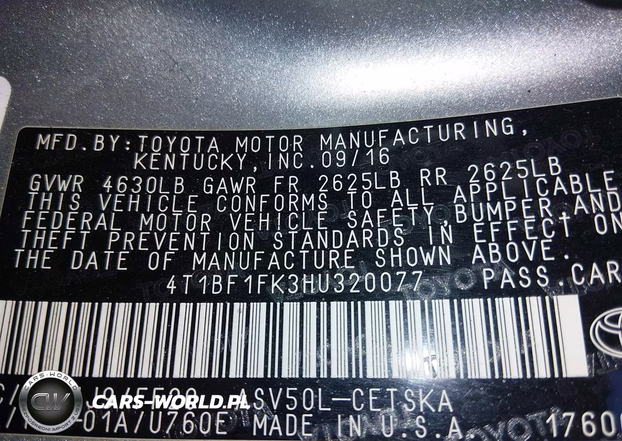 2017 Toyota Camry Se VIN:4T1BF1FK3HU320077 - 9