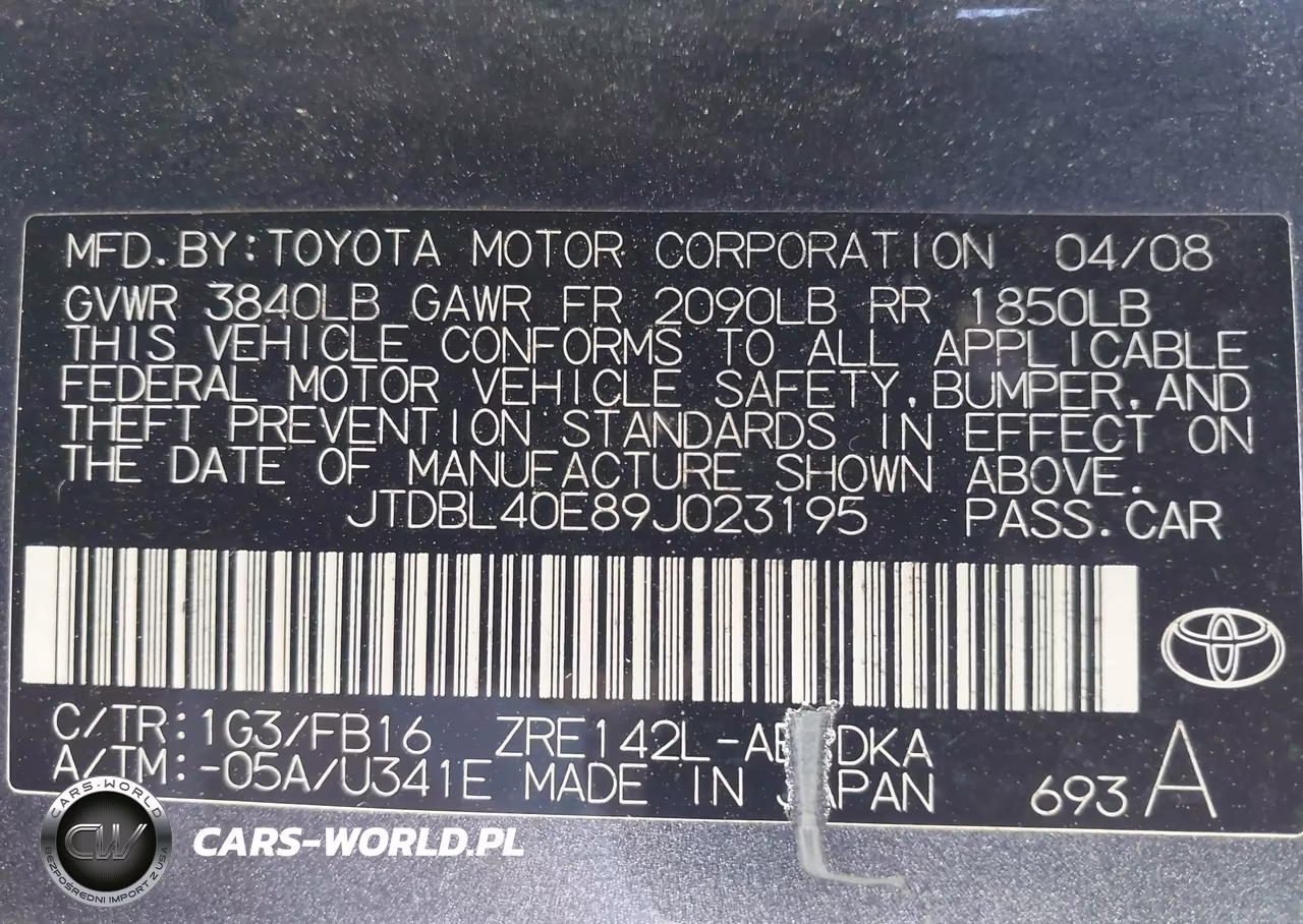 2009 Toyota Corolla Le VIN:JTDBL40E89J023195 - 9