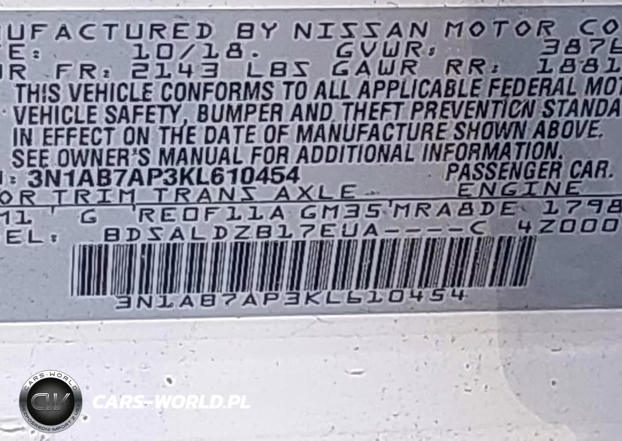 2019 Nissan Sentra Sv VIN:3N1AB7AP3KL610454 - 9