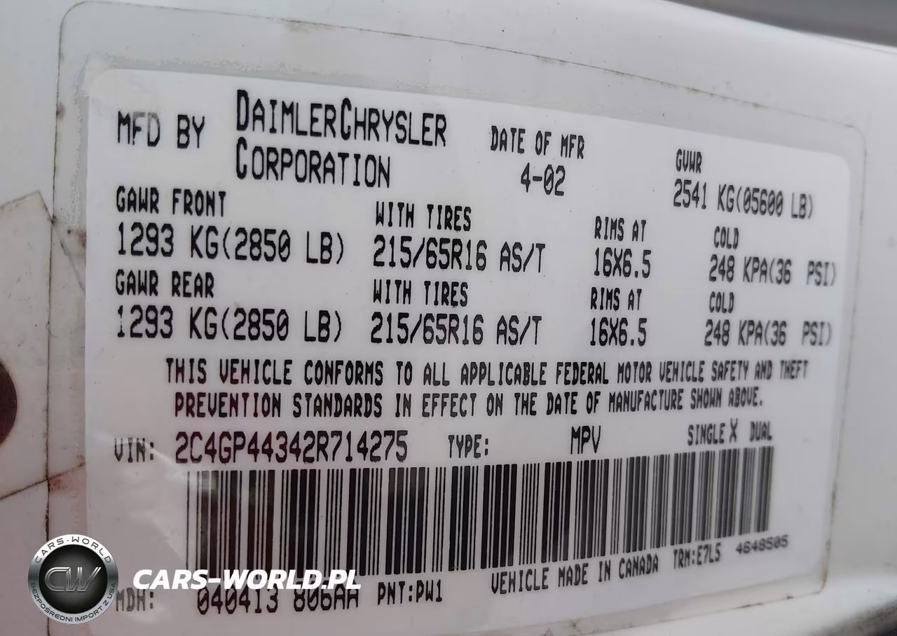 2002 Chrysler Town & Country Lx VIN:2C4GP44342R714275 - 9