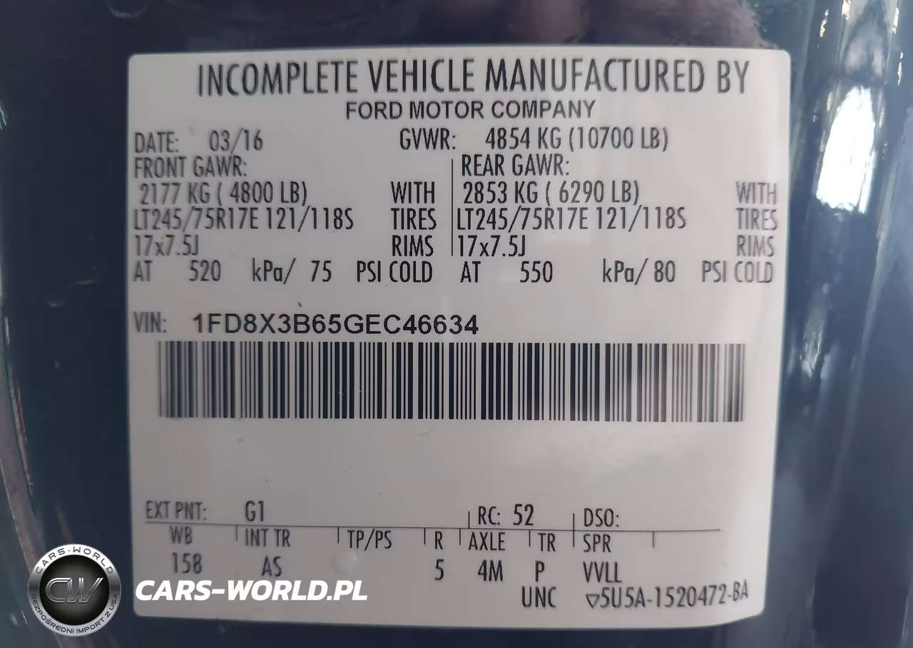 2016 Ford F-350 Xl VIN:1FD8X3B65GEC46634 - 9