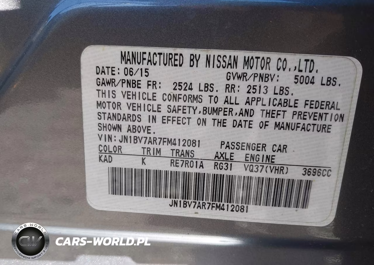 2015 Infiniti Q50 Premium VIN:JN1BV7AR7FM412081 - 9
