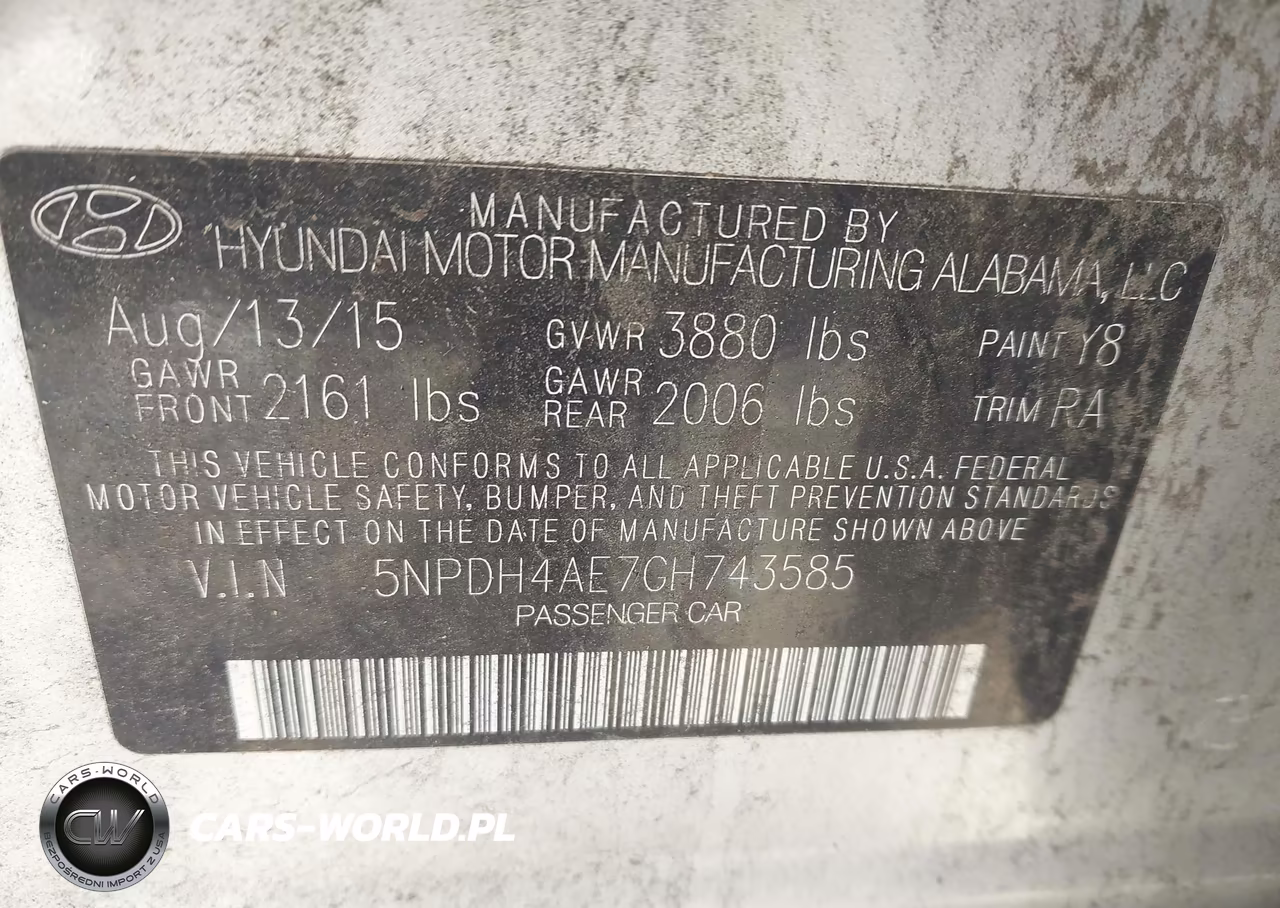 2016 Hyundai Elantra Se VIN:5NPDH4AE7GH743585 - 9
