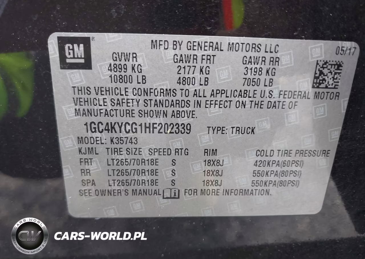 2017 Chevrolet Silverado 3500Hd Wt VIN:1GC4KYCG1HF202339 - 9