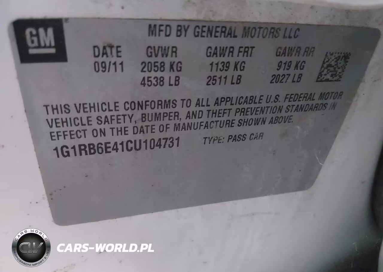 2012 Chevrolet Volt VIN:1G1RB6E41CU104731 - 9