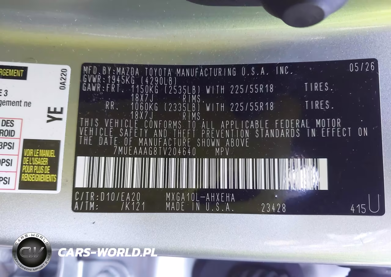 2026 Toyota Corolla Cross Xle VIN:7MUEAAAG8TV204640 - 9