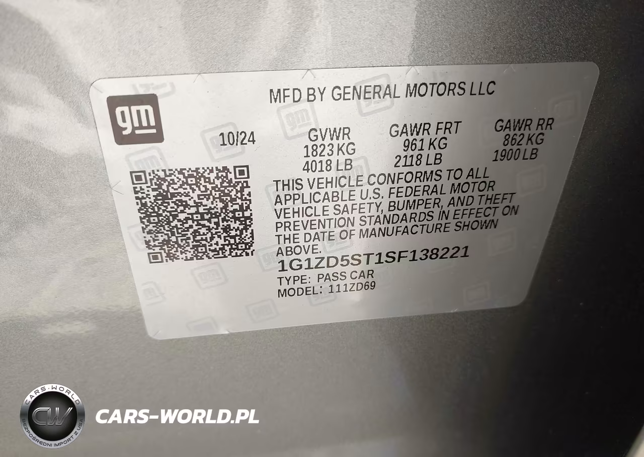 2025 Chevrolet Malibu Fwd 1Lt VIN:1G1ZD5ST1SF138221 - 9
