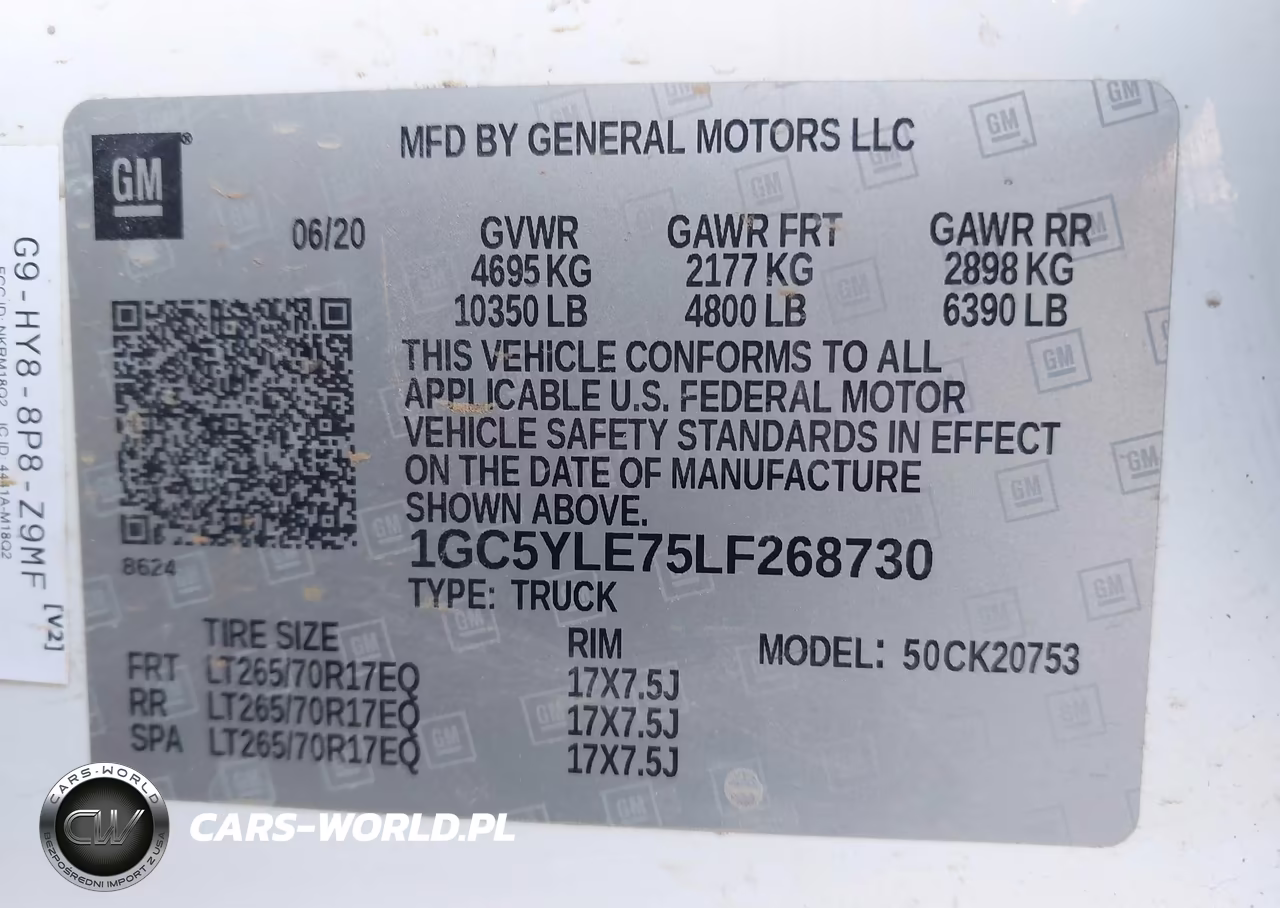 2020 Chevrolet Silverado 2500Hd 4Wd Standard Bed Wt VIN:1GC5YLE75LF268730 - 9