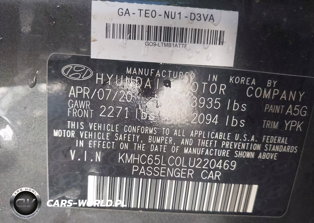 2020 Hyundai Ioniq Hybrid Blue VIN:KMHC65LC0LU220469 - 9